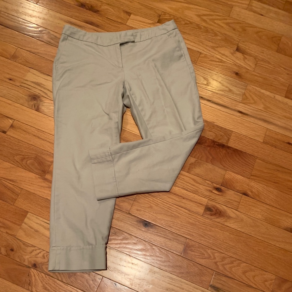 Cuffed tan trousers